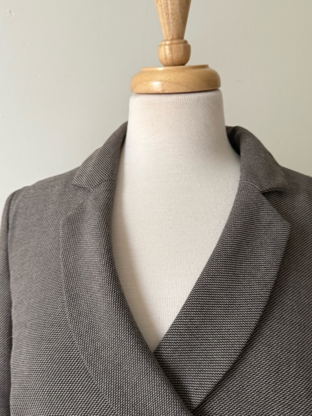 Vintage Le Château Structured Wrap Style Dress Brown Career Minimalist Midi Y2K - Picture 4 of 12